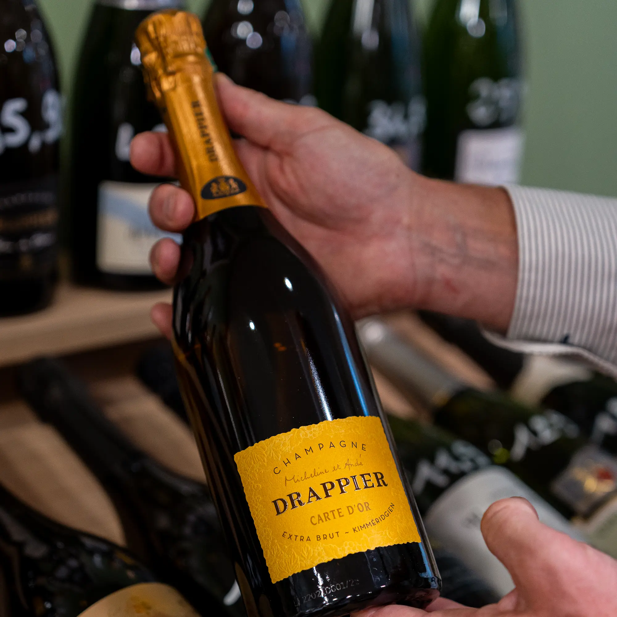 Champagne Drappier commercialisé à la cave de la Madeleine à Angers